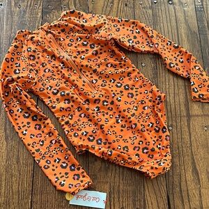 Cat & Jack Orange Leopard Print Kids Swimsuit